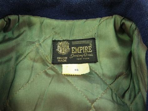 Vtg 70s Empire Warriors Football Letterman Jacket 40 Leather D Pocket