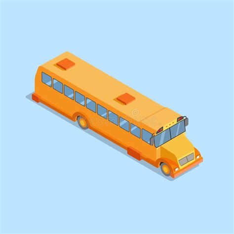 Top View School Bus Icon, Flat Style Stock Illustration - Illustration ...