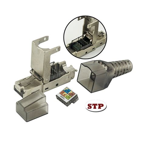 STP Cat 6A RJ45 Modular Plug Toolless Plug RJ45 Passive Components