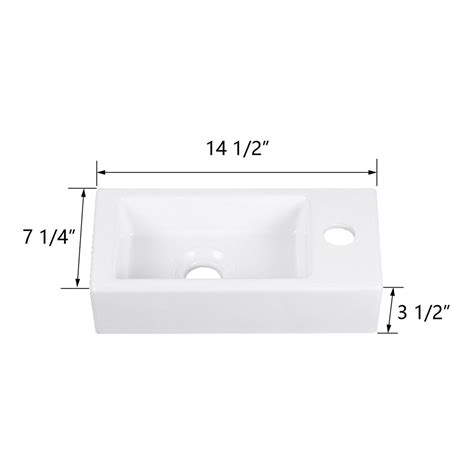 Deervalley Dv 1v081r 7 X 15 X 4 White Rectangular Ceramic Wall Moun