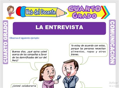 Ejemplos De Entrevistas Para Niños De Primaria Educación Activa