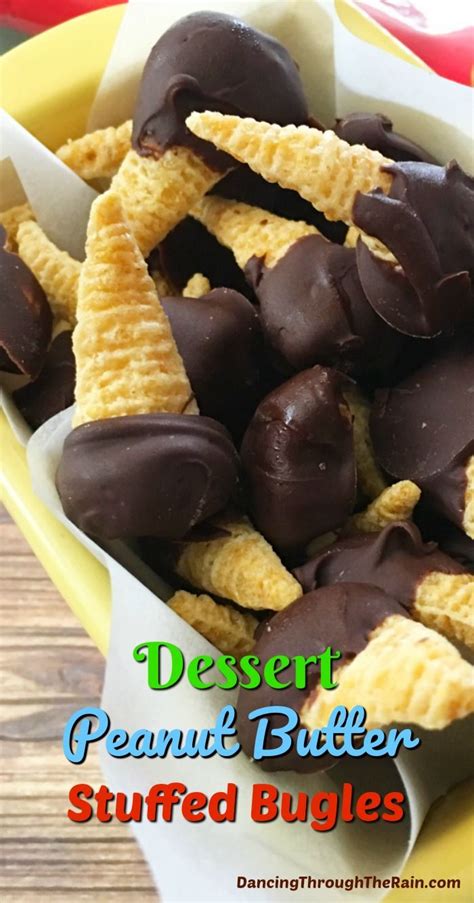 Dessert Peanut Butter Stuffed Bugles | Finger food desserts, Desserts, Salty snacks