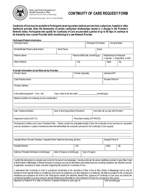 Fillable Online File Lacounty Govcontinuity Of Care Request Form Los