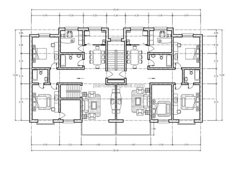 Apartamento Residencial Habitaciones Planos De Autocad