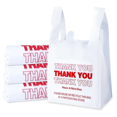 SheerDelight Plastic Bags 300pcs Thank You Bags 11 5 X6 5 X21