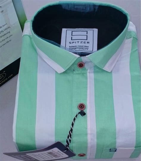 Spitzer Collar Neck Mens Casual Wear Cotton Lining Shirt Machine Wash