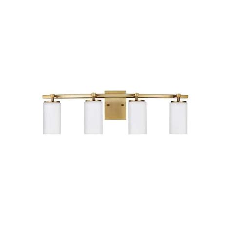 Generation Lighting Alturas 305 In 4 Light Satin Brass Modern Contemporary Wall Bathroom