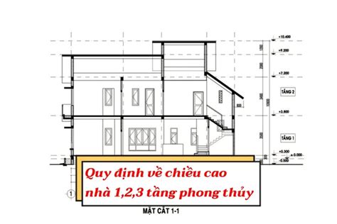 Quy định chiều cao nhà 2 tầng 3 tầng 1 tầng theo phong thủy