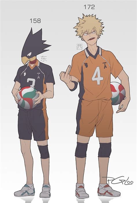 Bakugou Katsuki And Tokoyami Fumikage Boku No Hero Academia And Haikyuu