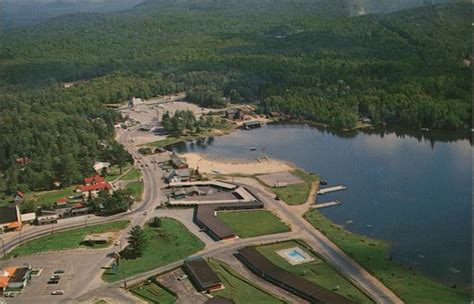 Aerial View Of Old Forge New York Postcard