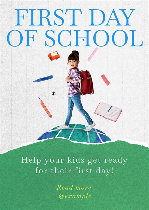 School Day Poster Template Customizable Premium Editable Template