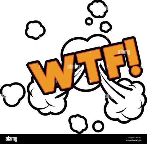 Wtf Comic Words In Speech Bubble Isolated Icon Stock Vector Image Art