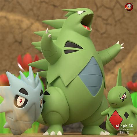 Pokemon larvitar evolution pack 3D model 3D printable | CGTrader