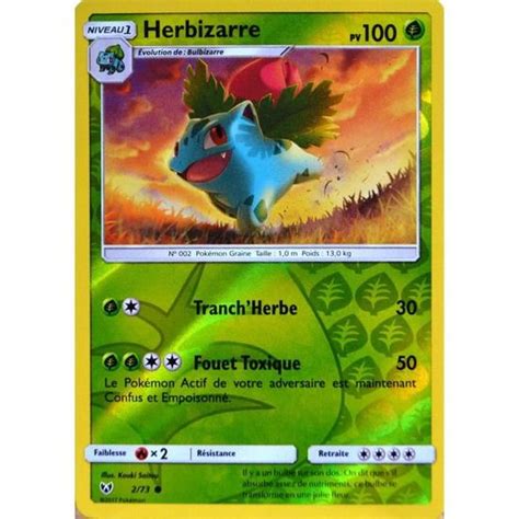 Carte Pokémon 2 73 Herbizarre 100 PV SL3 5 Légendes Brillantes NEUF FR