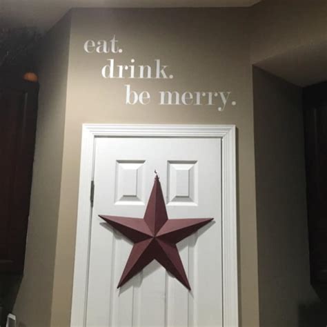 Eat Drink and Be Merry Eat Drink Be Merry Kitchen Wall Art | Etsy