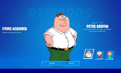 Why Peter Griffin would make for an excellent Fortnite skin