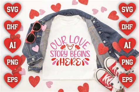 Our Love Story Begins Here Graphic By Creativestore · Creative Fabrica