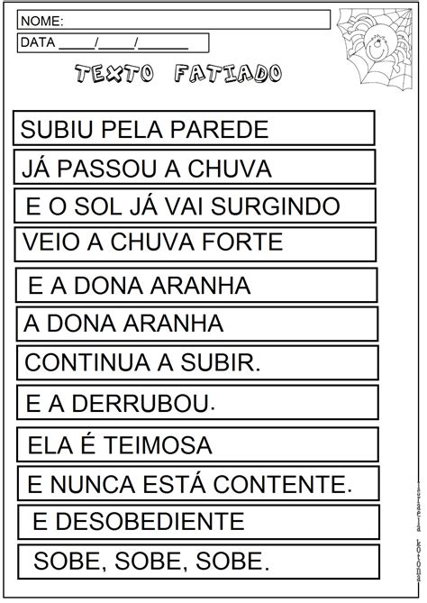 Atividades Com Textos Fatiados - BRAINCP