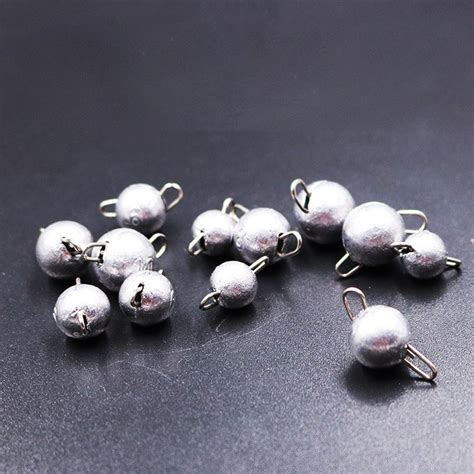 20 Pack Cannonball Lead Jig Head Ball Fishing Weights Cheburashka