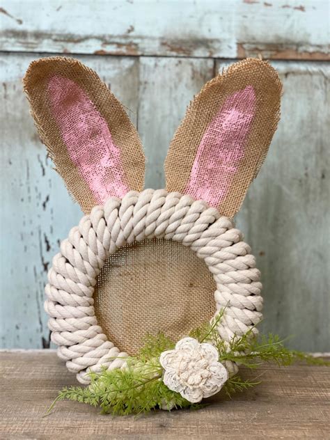 DIY Dollar Tree Wire Wreath Bunny Head The Shabby Tree