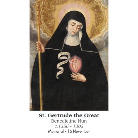 Prayer Cards, Holy Cards : St. Gertrude Prayer Card - (50 ...