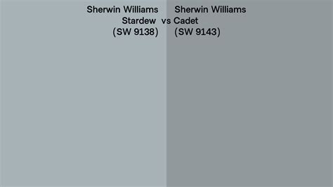 Sherwin Williams Stardew Vs Cadet Side By Side Comparison