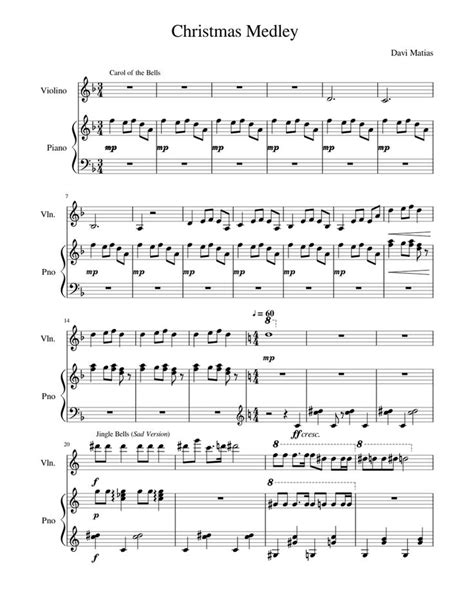 christmas medley sheet music for piano