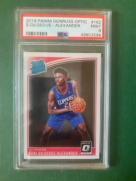 2018 19 Panini Donruss Optic Shai Gilgeous Alexander Psa 9 Rated Rookie