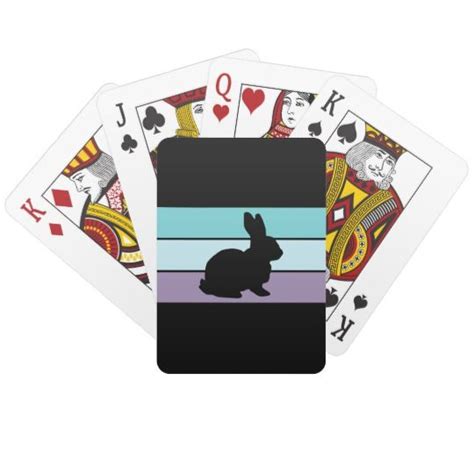 rabbit playing cards zazzle playing cards referral cards unique