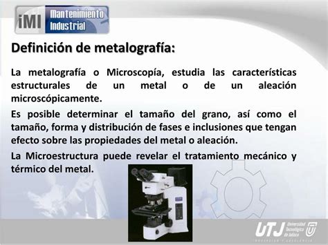 PPT Conceptos de Metalografía PowerPoint Presentation free download