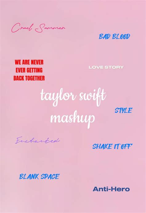 taylor swift mashup! [Video] | Taylor swift songs, Taylor swift videos ...