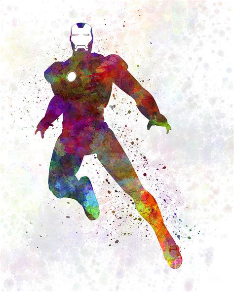 Iron Man In Watercolor Painting By Pablo Romero Fine Art America