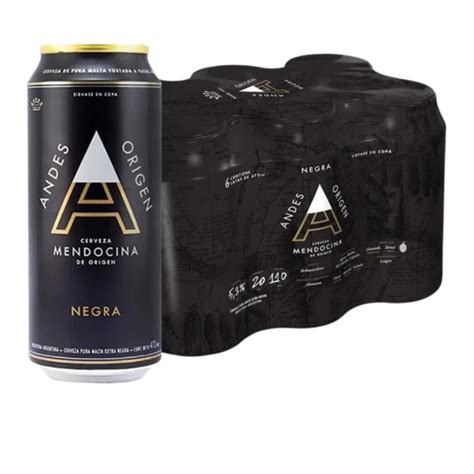 Cerveza Andes Origen Negra Lata X Cc Six Pack