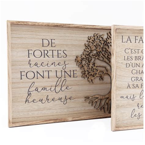 Plaque Bois Arbre De Vie Vintage X Cm R