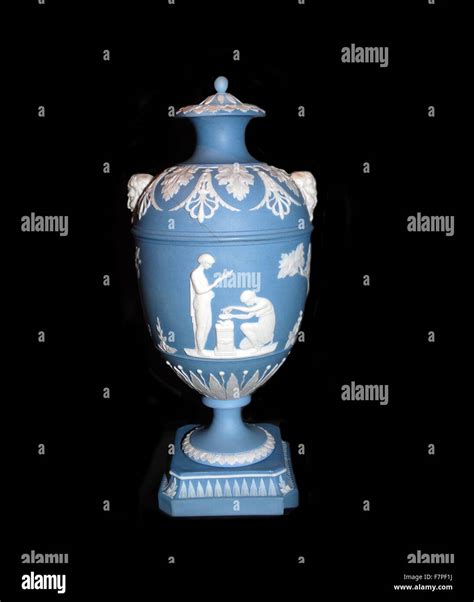 English Pottery Vase By Josiah Wedgwood In Jasperware About Stock