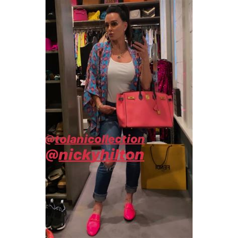 Kyle Richards Neon Pink Mules Big Blonde Hair