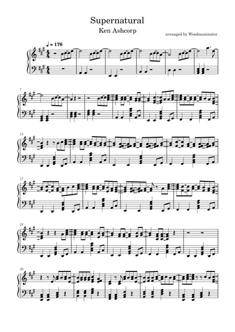 Supernatural – Ken Ashcorp Piano Sheet music for Piano (Solo ...