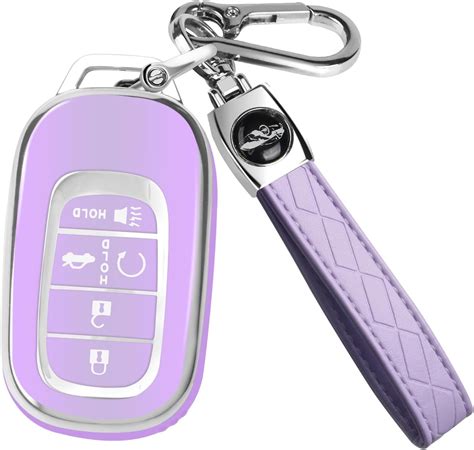 Amazon QBUC For Honda Key Fob Cover With Keychain Car Key Case