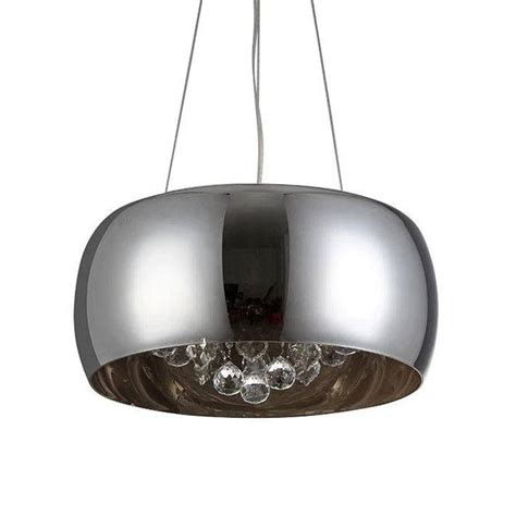 Lustre Pendente C Cupula De Vidro Cobre Cm Cristais Startec