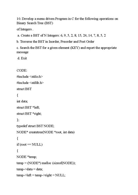Menu Driven Program In C 15