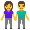 Mann und Frau halten Hände Emoji