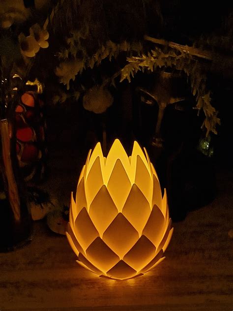 D Printing Pine Cone Tealight Candle Holder Made With Bambu Lab X C