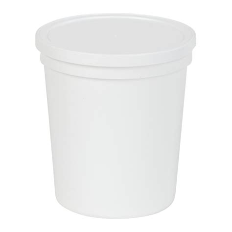 32 Oz White Specimen Containers With Lids Case Of 100 U S Plastic Corp