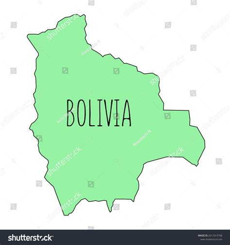 Bolivia Outline Map Vector Editable Stock Vector (Royalty Free ...