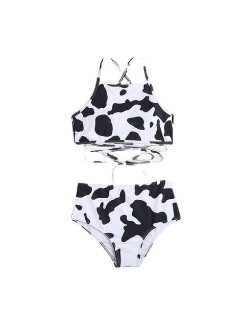 Cow Print Bathing Suit