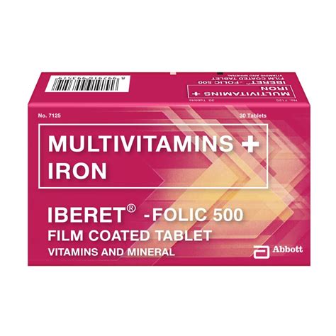 Iberet Folic 500 Multivitamins Iron 30 Film Coated Tablets Watsons Philippines