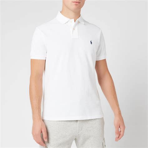 Polo Ralph Lauren Cotton Custom Slim Fit Mesh Polo Shirt In White For