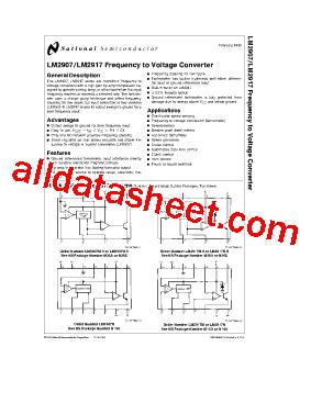 LM2907 Datasheet PDF National Semiconductor TI