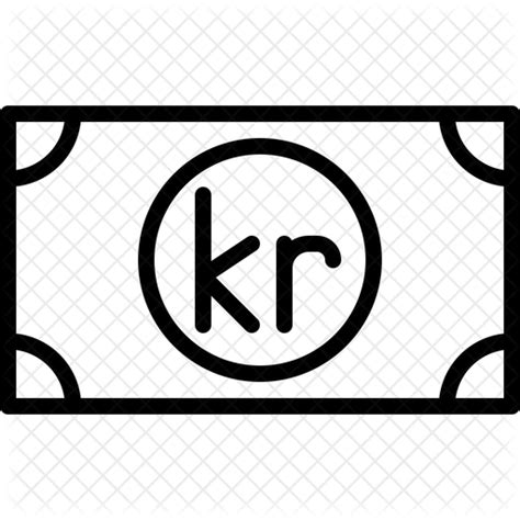 Krone Currency Icon Download In Line Style