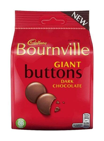 Cadbury Bournville Giant Buttons 110g - 3C Distribution